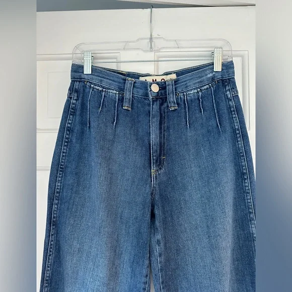 AMO Sara Trouser Dark Wash Wide Leg Striped in Delight Denim Jeans in Size 26 - Picture 12 of 16